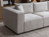 Canapé Modulable - Chenille blanc - 3 Places + 1 Pouf