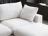 Canapé Julia Modulable - Tissu Chenille Blanc - 4 Places + 1 Pouf