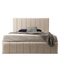 Cadre de Lit Polo Beige - Confort Luxueux et Design