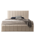 Cadre de Lit Polo Beige - Confort Luxueux et Design