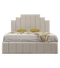 Cadre de Lit Pyramide Beige - Raffinement et Confort