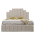 Cadre de Lit Pyramide Beige - Raffinement et Confort