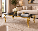 Table basse Baroque – Marbre & Doré