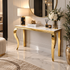 Console Baroque – Marbre Blanc & Doré