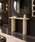 Console Calypso – Plateau Céramique & Piètement Sculptural