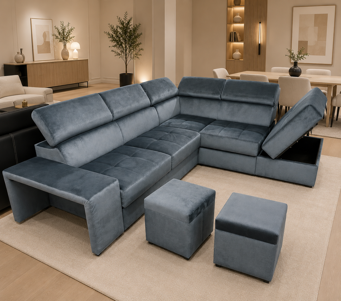 Canapé d’Angle Convertible Lorens – Design, Confort & Fonctionnalité