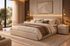 Lit coffre Camila – Tissu Marbella anti-taches & design arrondi