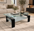 Table basse Gloria – Double plateau en verre