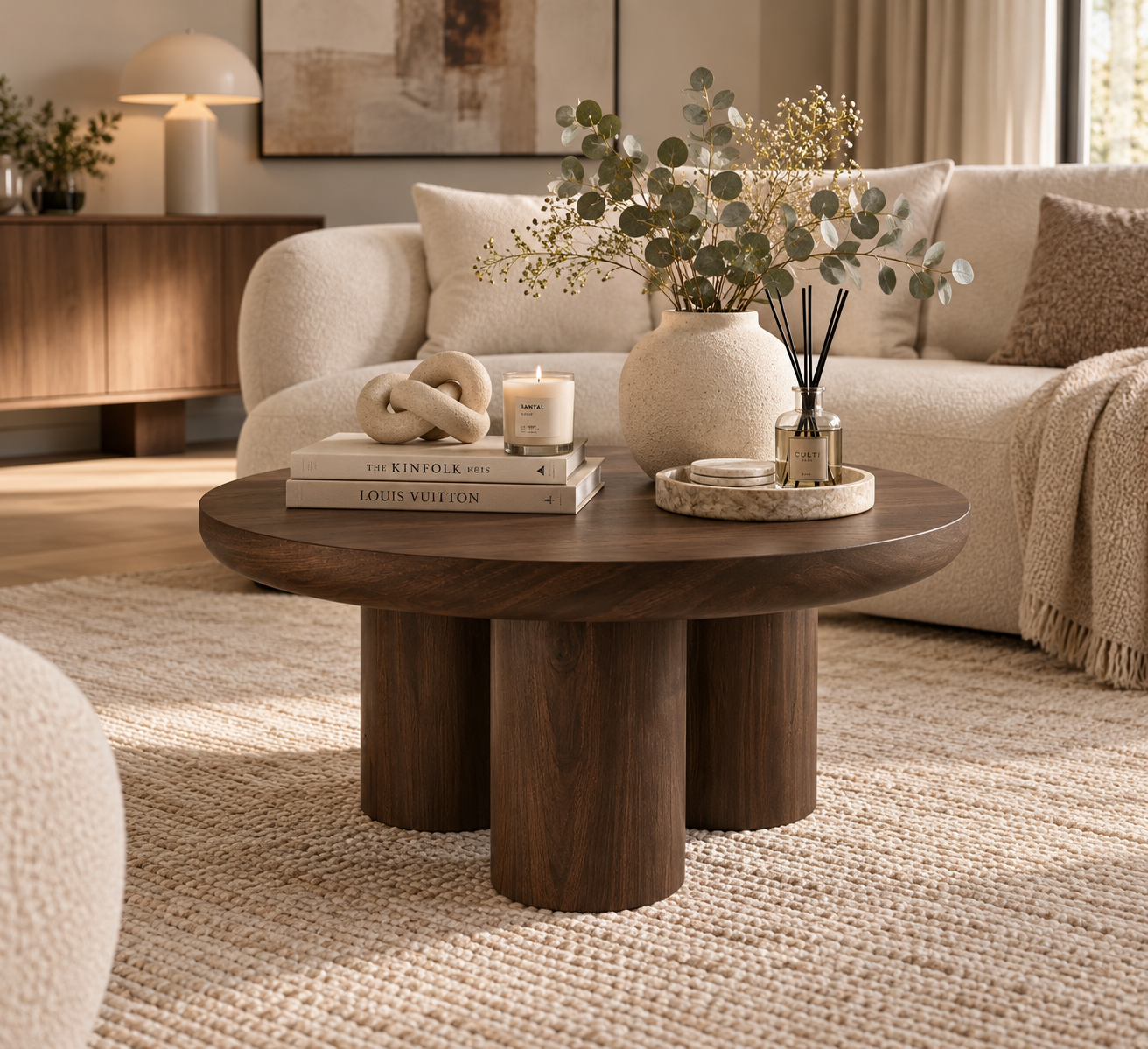 Table basse Maya – Design rond contemporain
