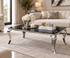 Table basse Baroque – Marbre & Argenté