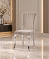 Chaise Nino – Velours anti-tache & piètement argenté