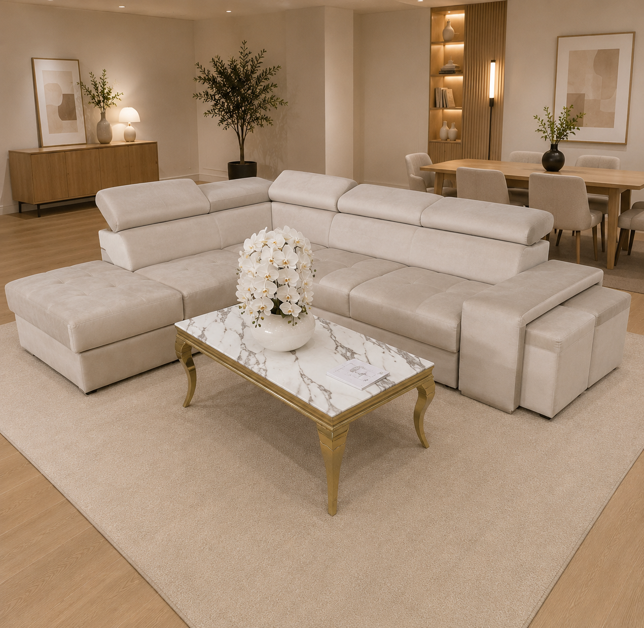 Canapé d’Angle Convertible Lorens – Design, Confort & Fonctionnalité