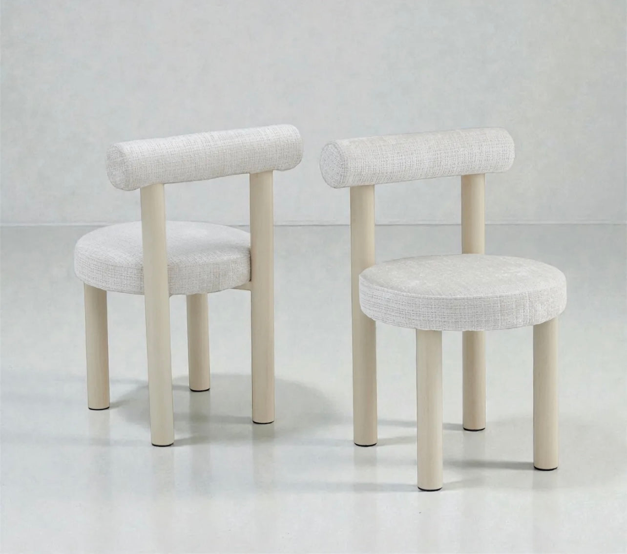 Chaise Irina – Pied Effet Travertin – Beige