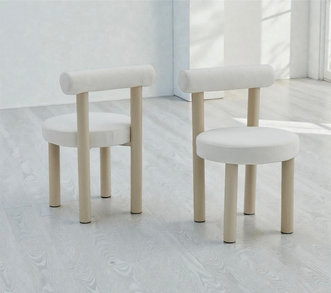 Chaise Irina – Pied Effet Travertin – Beige