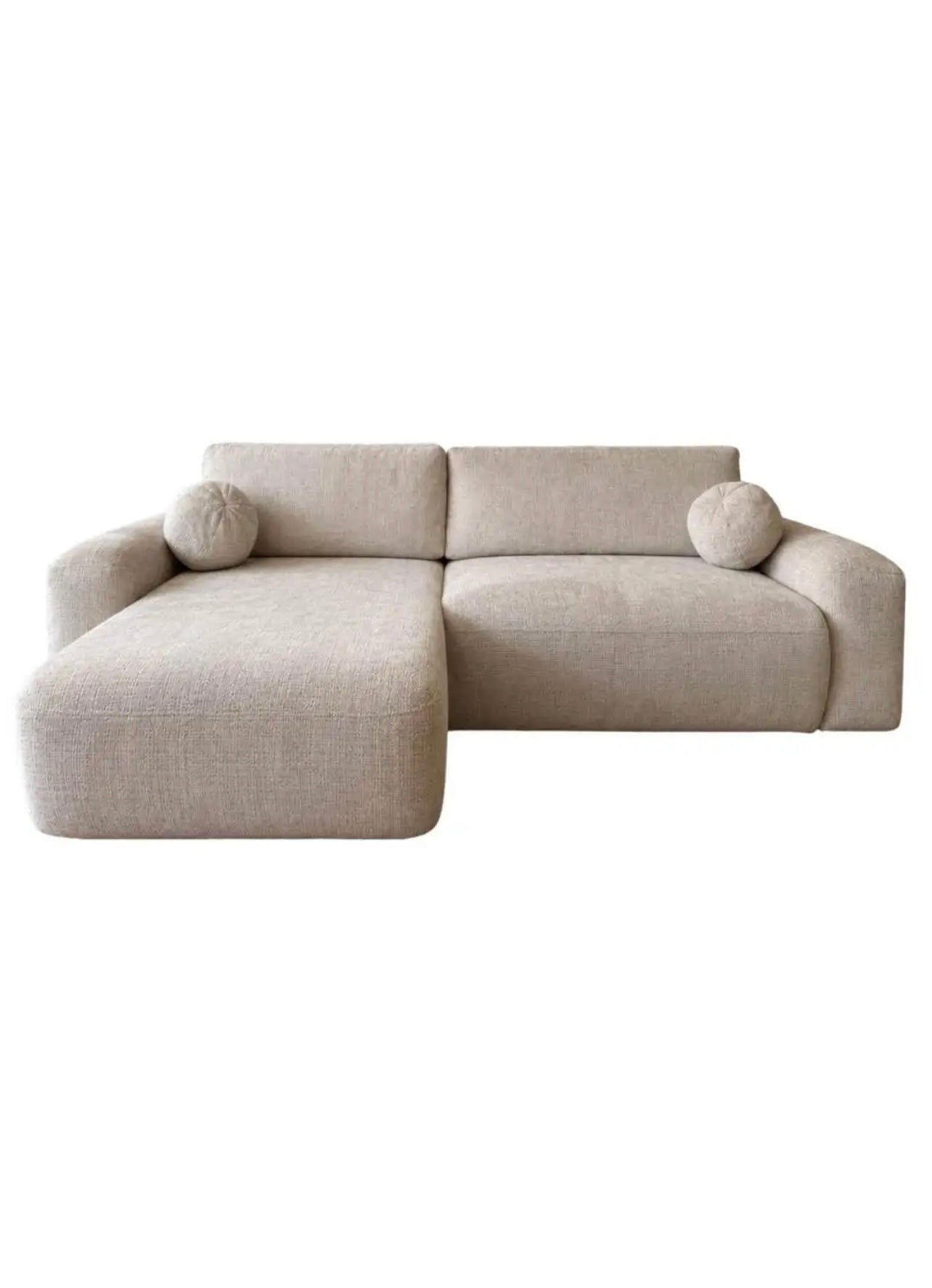 Canapé d’Angle Betis Convertible – Tissu Marbella Beige