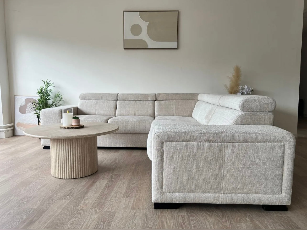 Canapé d’Angle Karola Réversible & Convertible – Tissu Marbella