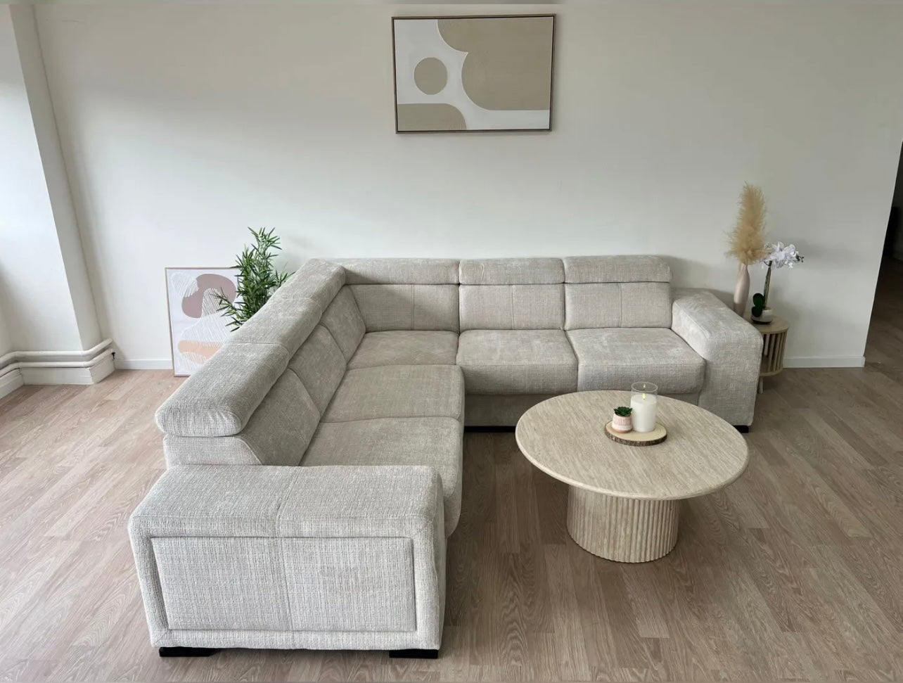 Canapé d’Angle Karola Réversible & Convertible – Tissu Marbella