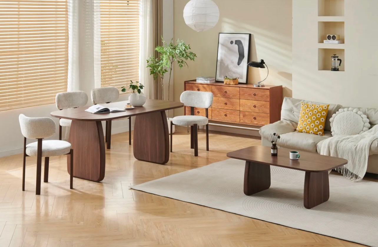 Table Basse Helen – Effet Noyer – Design Contemporain