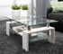 Table basse Gloria – Double plateau en verre