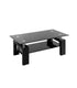 Table basse Gloria – Double plateau en verre