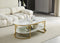 Table basse Leila – Double plateau effet marbre