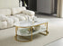 Table basse Leila – Double plateau effet marbre