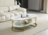 Table basse Leila – Double plateau effet marbre