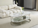 Table basse Leila – Double plateau effet marbre