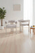 Chaise Liora – Velours anti-tache & pieds effet travertin