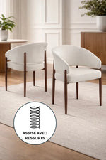 Chaise Charly – Velours anti-tache & confort à ressorts