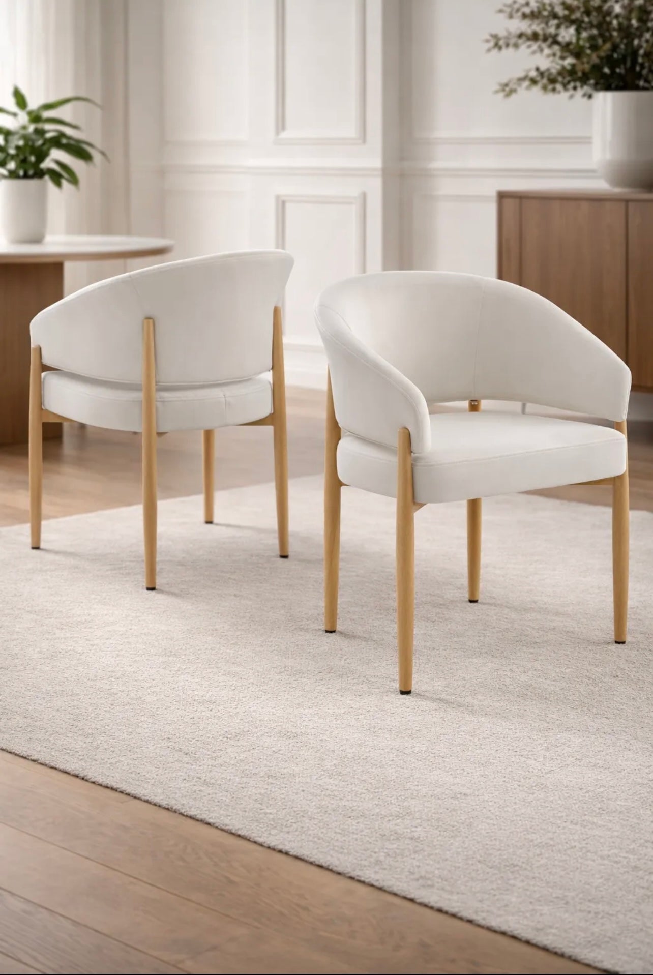 Chaise Charly – Velours anti-tache & confort à ressorts