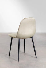 Chaise Scandi – Tissu anti-tache & piètement noir