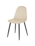 Chaise Scandi – Tissu anti-tache & piètement noir