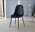 Chaise Scandi – Tissu anti-tache & piètement noir
