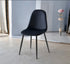 Chaise Scandi – Tissu anti-tache & piètement noir