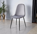 Chaise Scandi – Tissu anti-tache & piètement noir