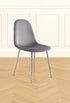 Chaise Scandi – Velours anti-tache & piètement chromé