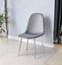 Chaise Scandi – Velours anti-tache & piètement chromé