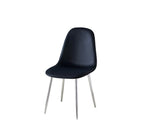 Chaise Scandi – Velours anti-tache & piètement chromé