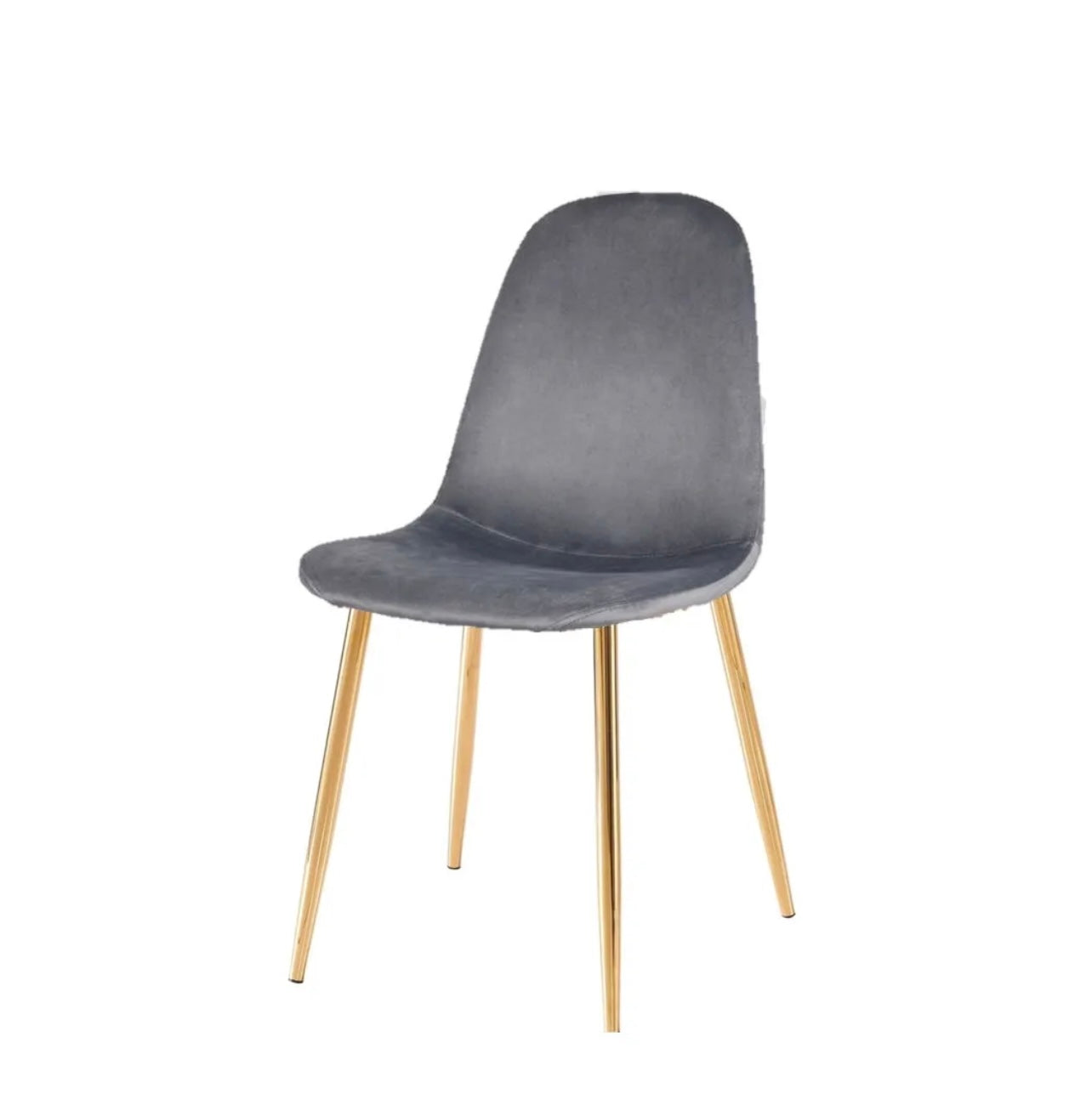 Chaise Scandi – Velours anti-tache & piètement doré