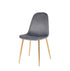 Chaise Scandi – Velours anti-tache & piètement doré
