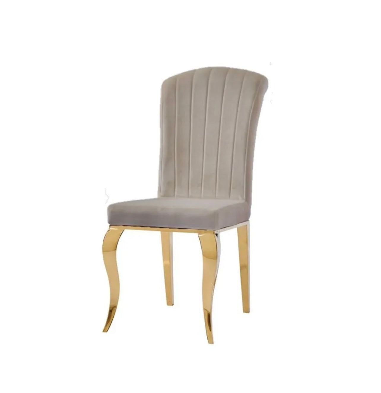Chaise Nino – Velours anti-tache & piètement doré