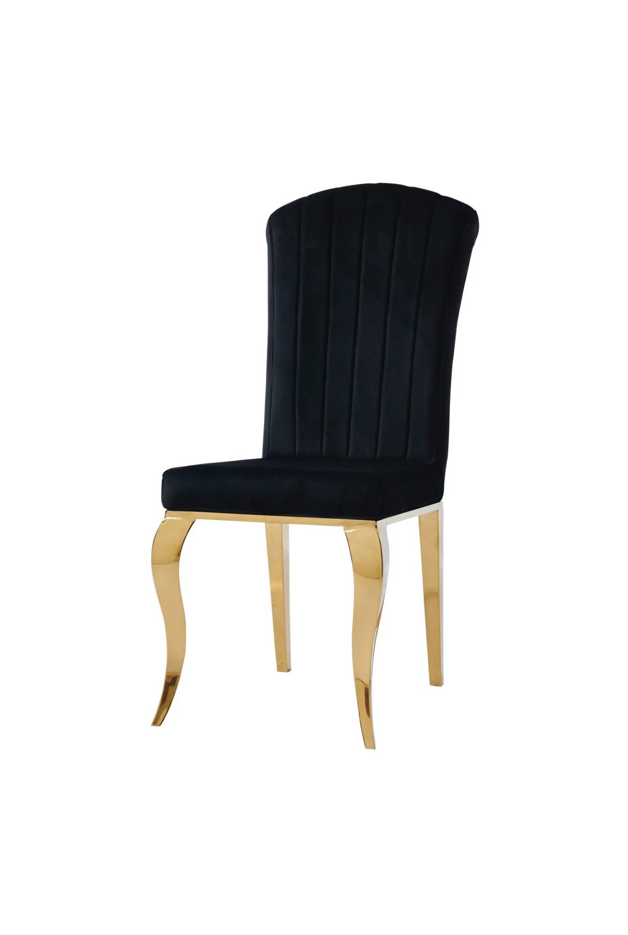 Chaise Nino – Velours anti-tache & piètement doré