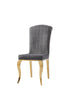 Chaise Nino – Velours anti-tache & piètement doré