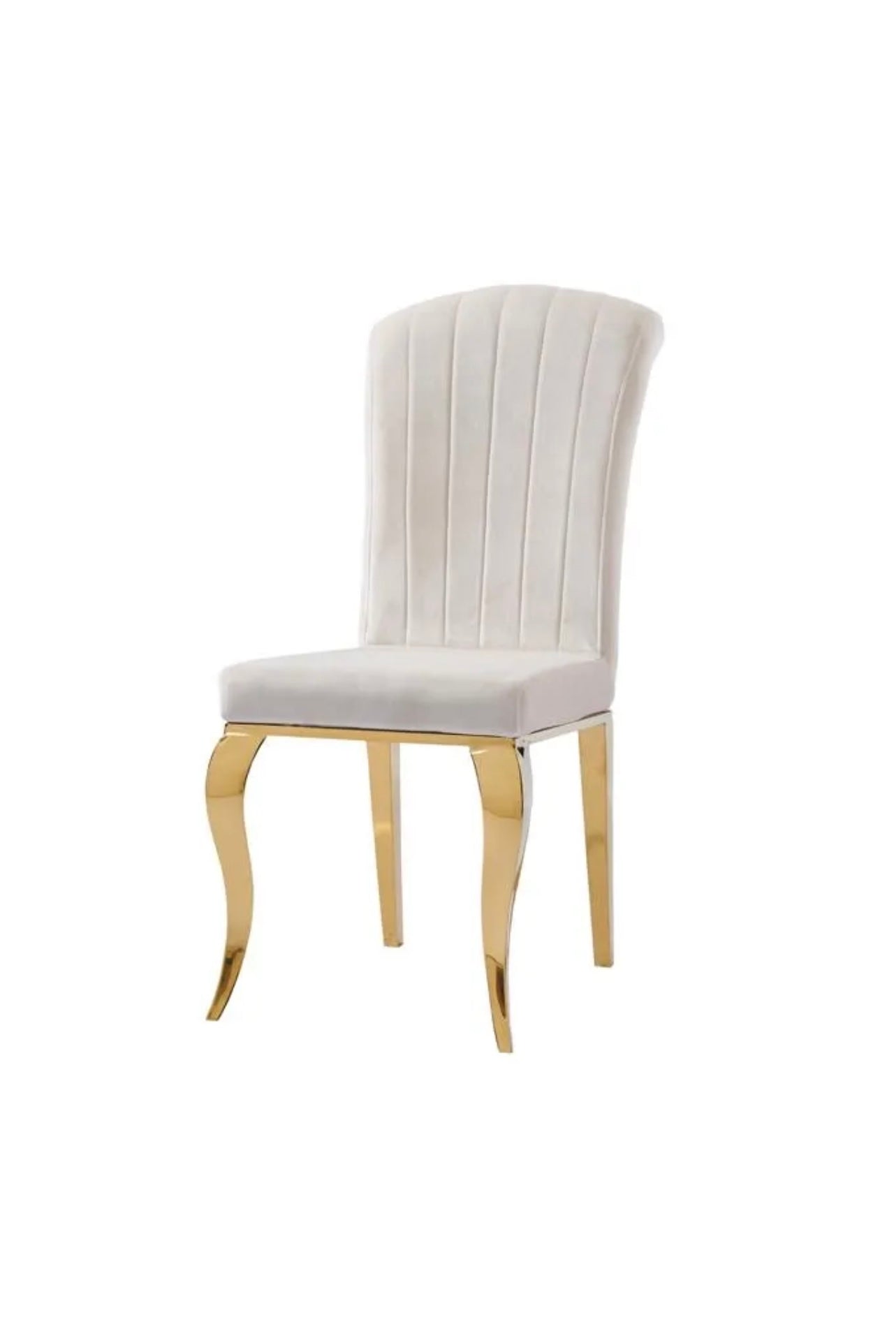 Chaise Nino – Velours anti-tache & piètement doré