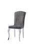 Chaise Nino – Velours anti-tache & piètement argenté