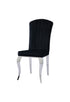 Chaise Nino – Velours anti-tache & piètement argenté