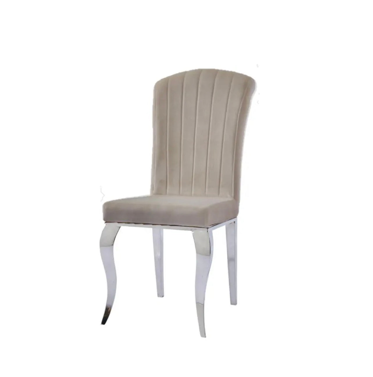 Chaise Nino – Velours anti-tache & piètement argenté
