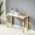 Console Baroque – Marbre Blanc & Doré