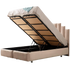 Lit Coffre Pyramide Beige - Design Élégant